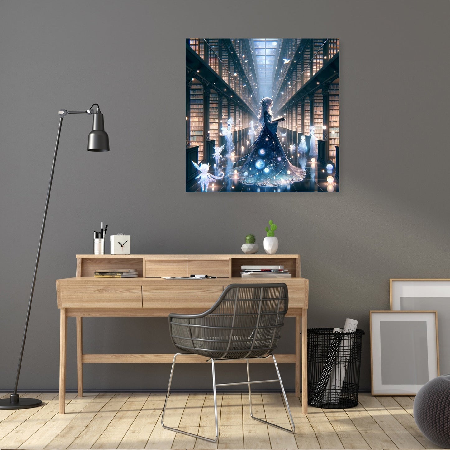 Celestial Librarian's Realm Canvas