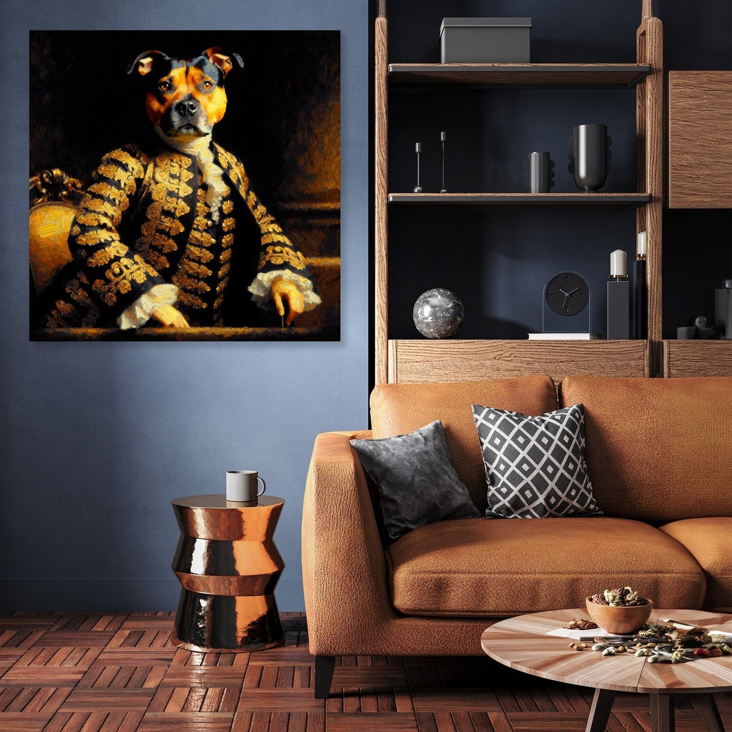 Regal Terrier Time-Crossroads Canvas