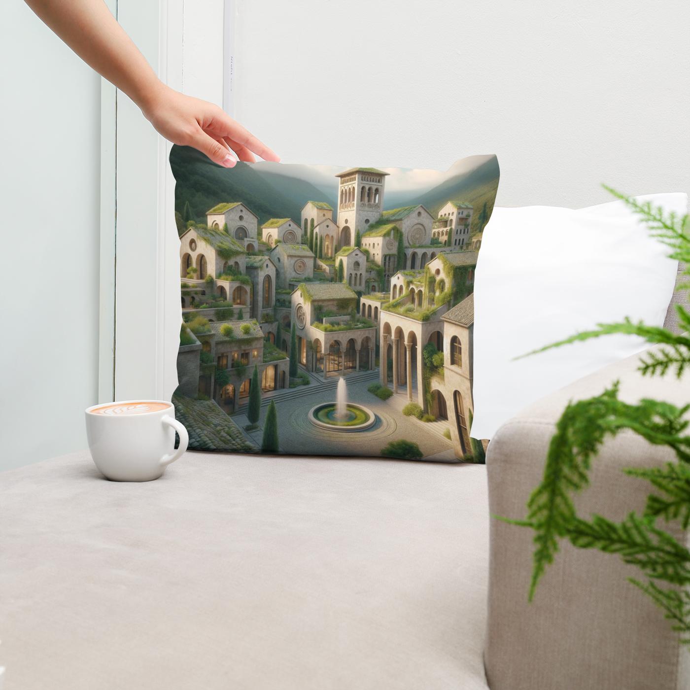Romanesque Reimagined Cotton Cushion