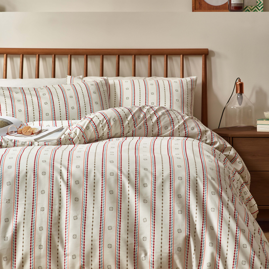 Ines Organic Cotton Duvet Cover Set – Brick