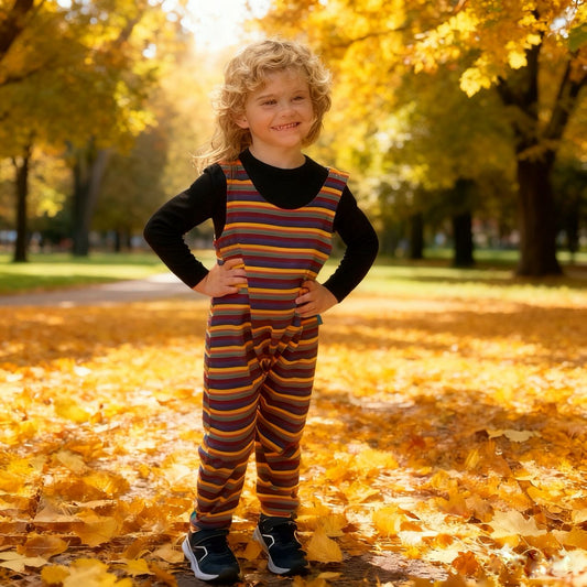 Hazel Stripe Dungarees