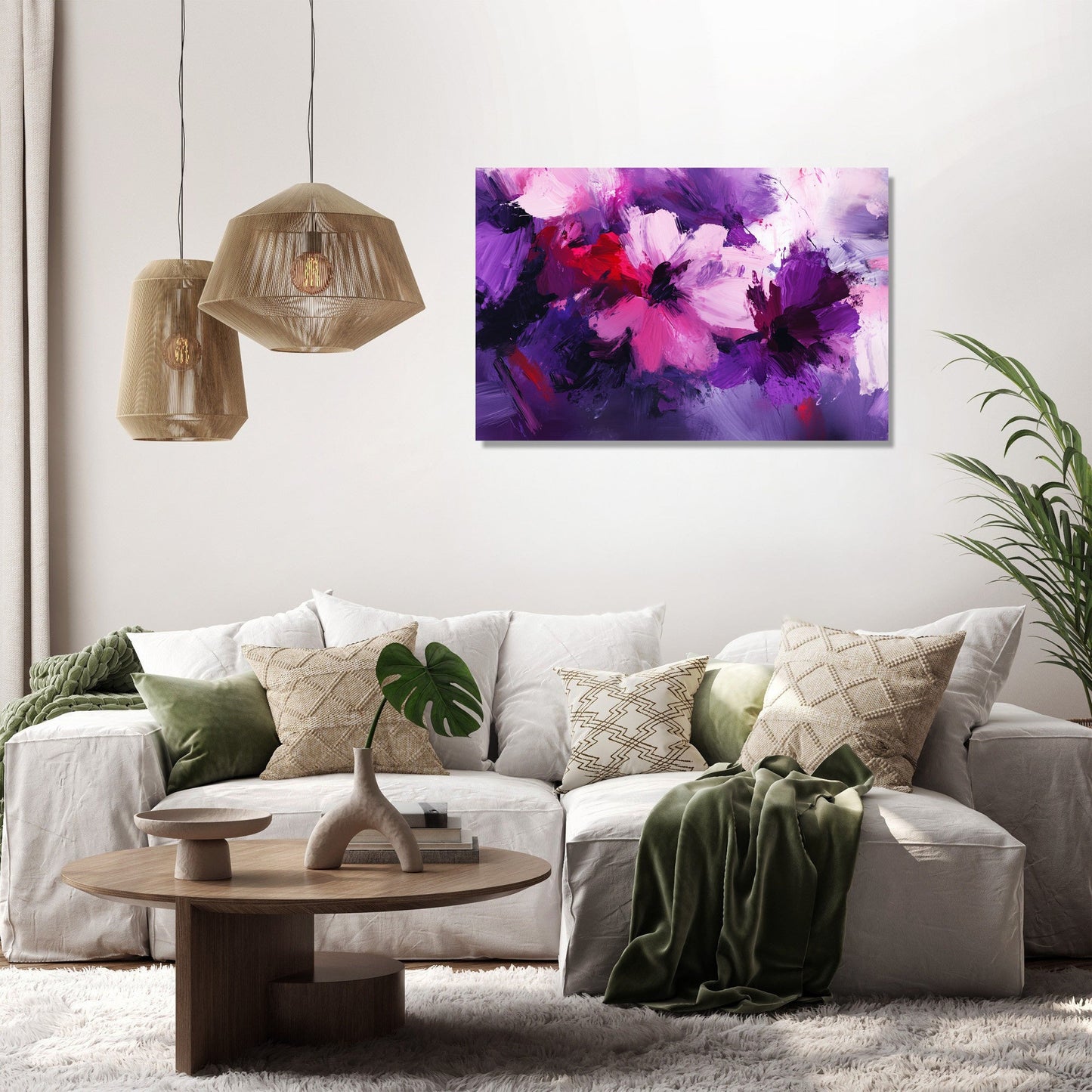 Lisianthus Spirals Canvas