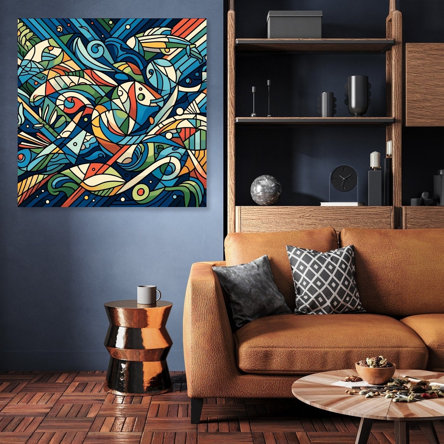Marine Mosaic Canvas