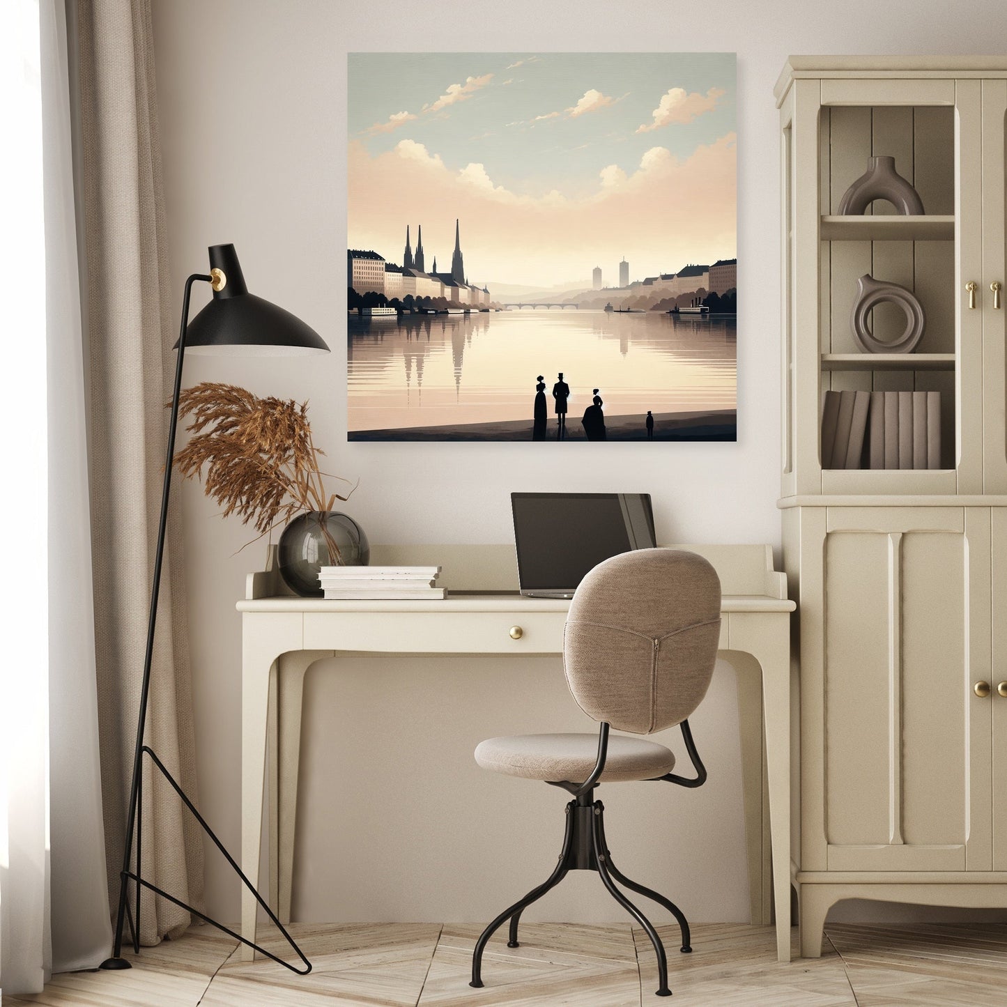 Serene Danube Minimalist Canvas