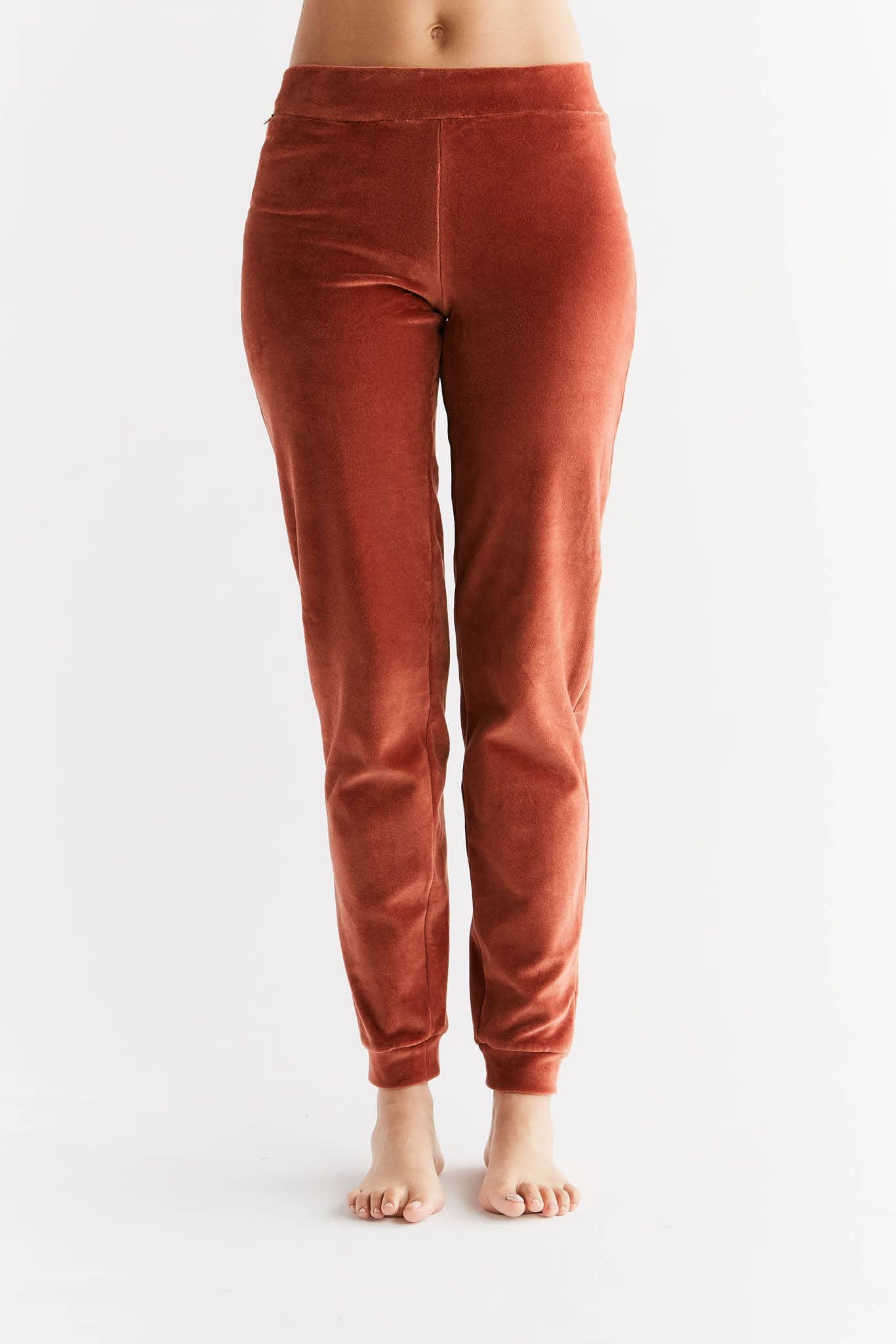 Organic Soft Fleece Cuffed Sweatpants: Womens
