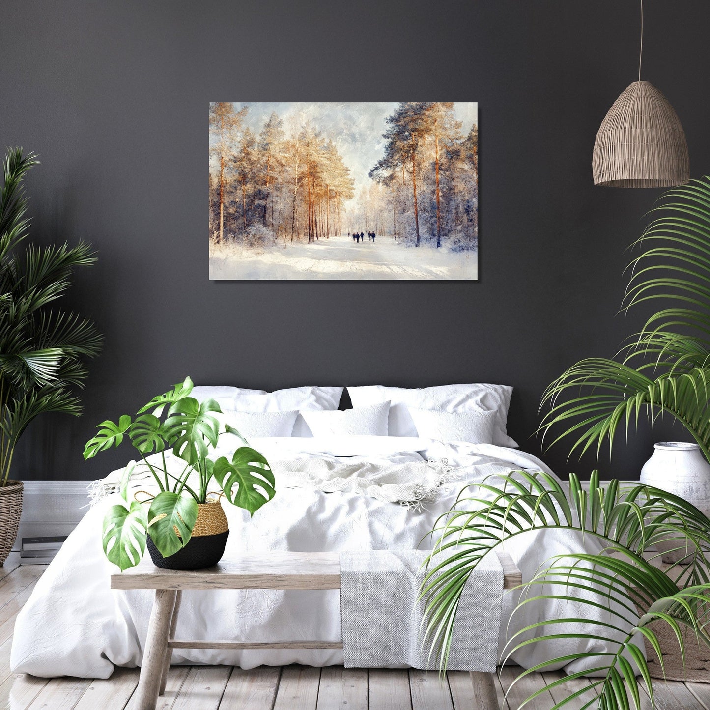 Winter Forest Walk Canvas