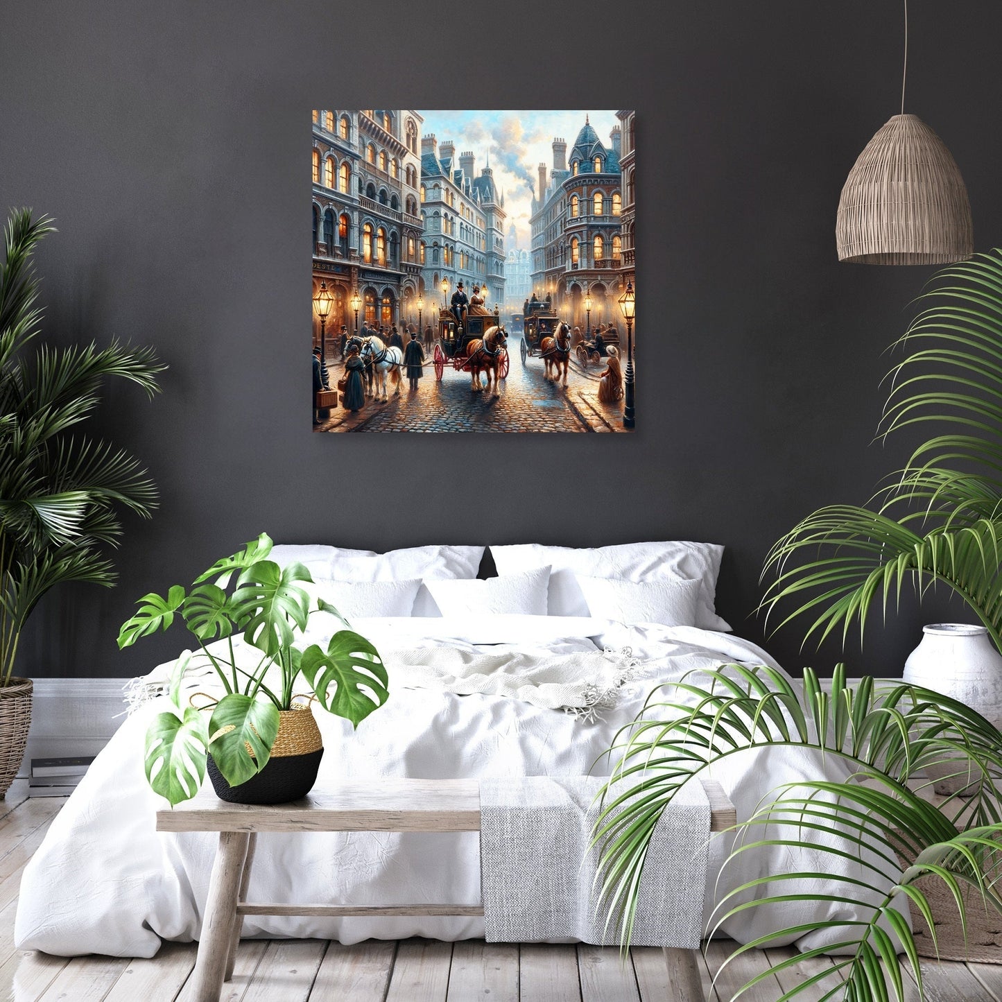 Victorian London Vista Canvas