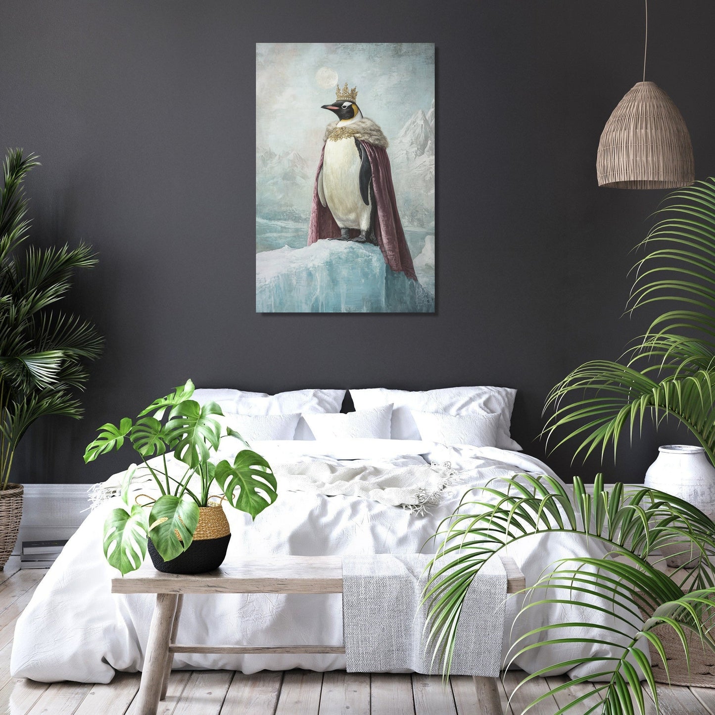 Regal Penguin Majesty Canvas