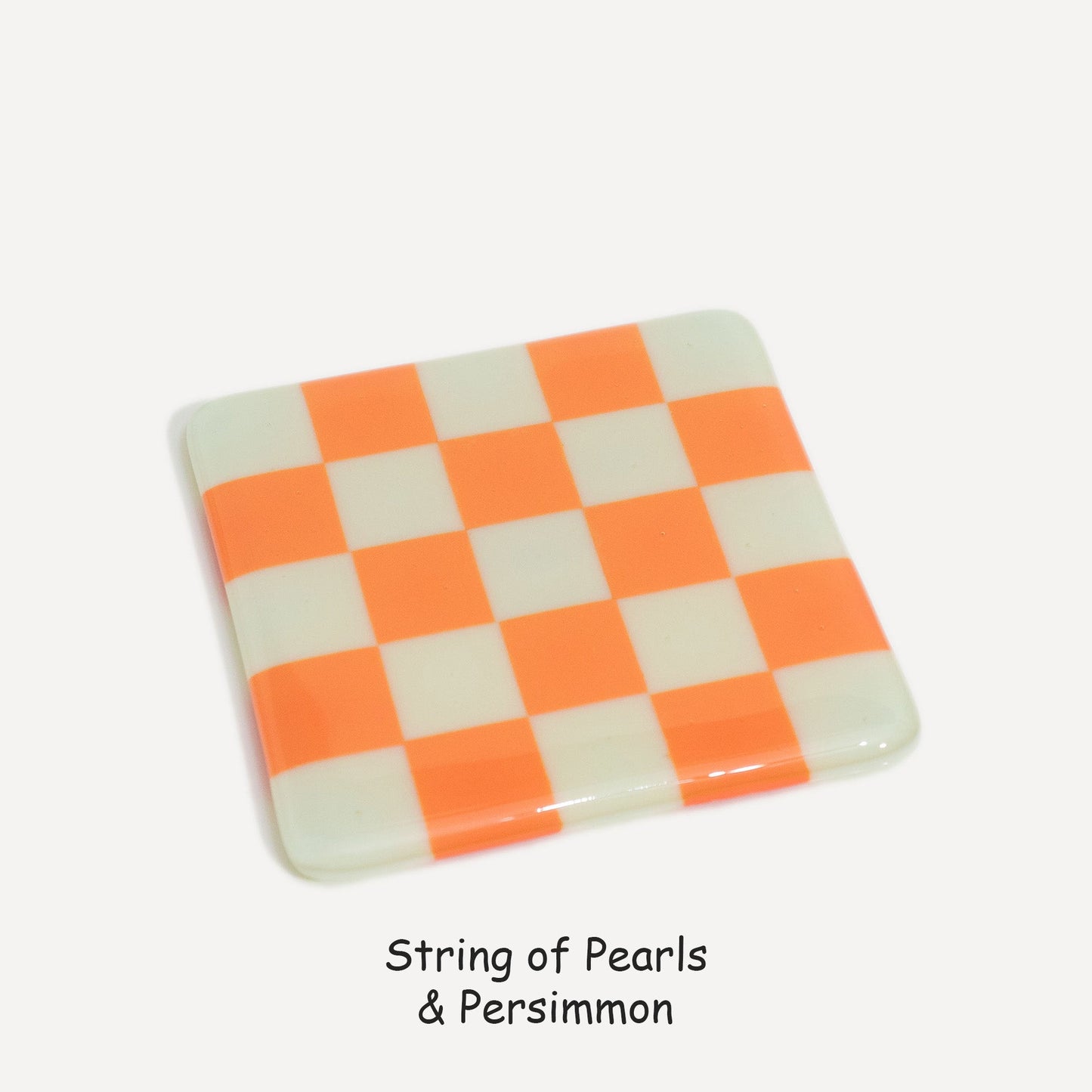 10cm Chequered Dual Colour Coaster - Oceanside Collection