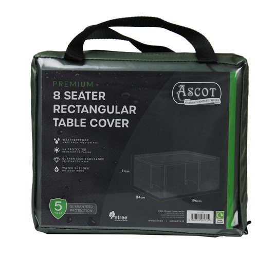 Premium Rectangular 8 seater table cover - 196 X 114 X 71 (H) cm