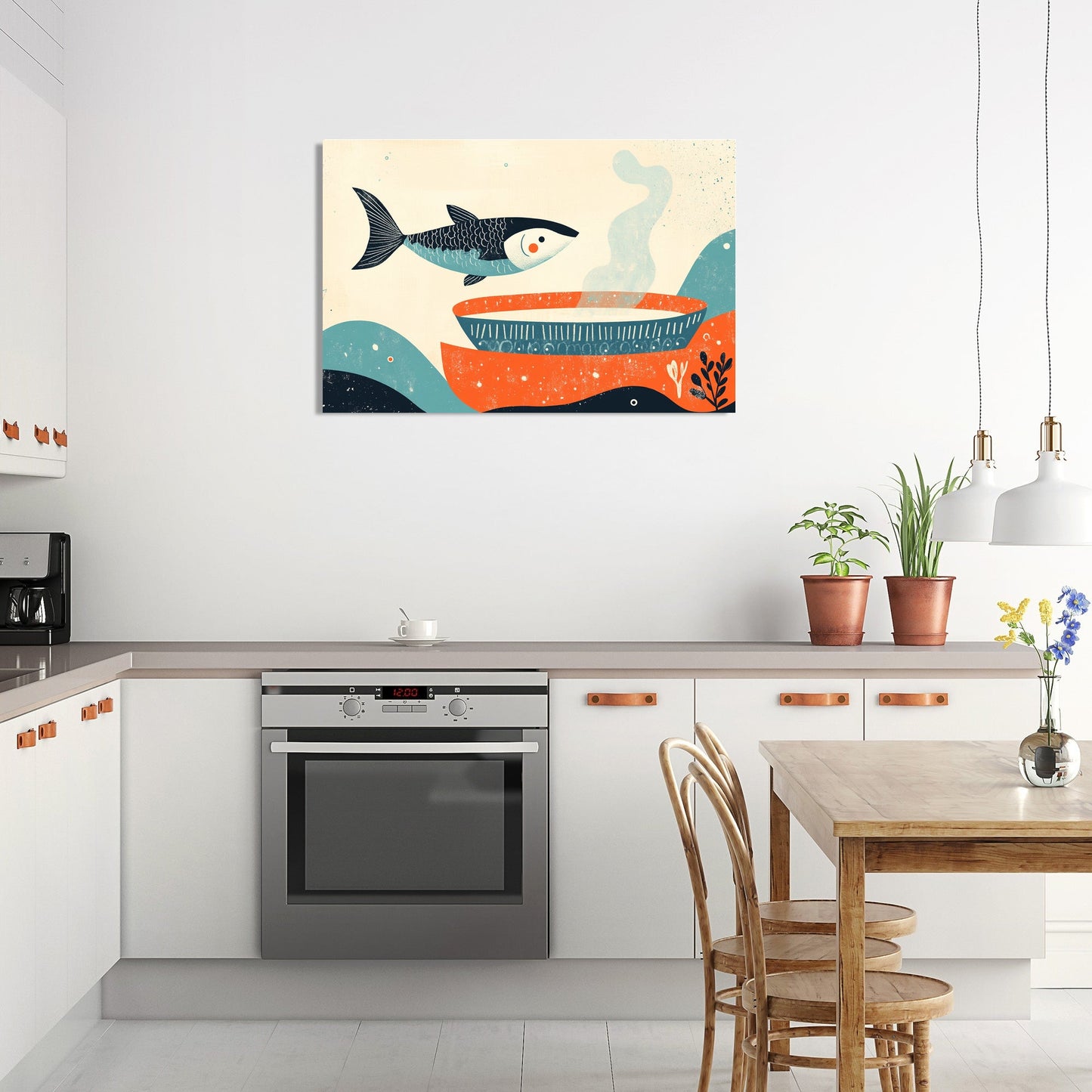 Floating Fish Soup Canvas
