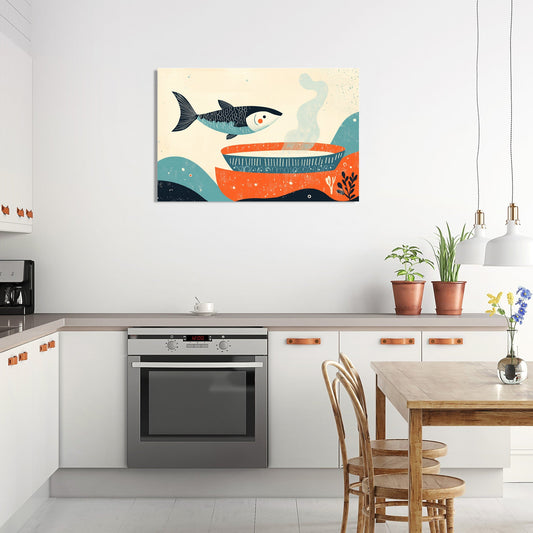 Floating Fish Soup Canvas
