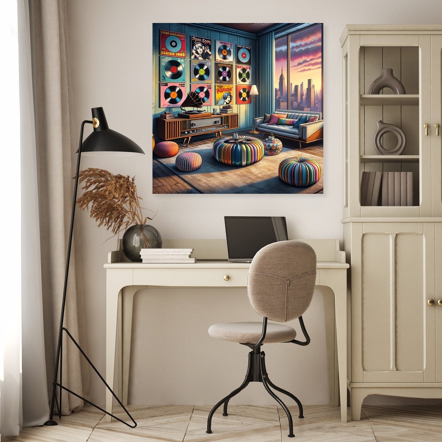 Retro Pop Vinyl Canvas