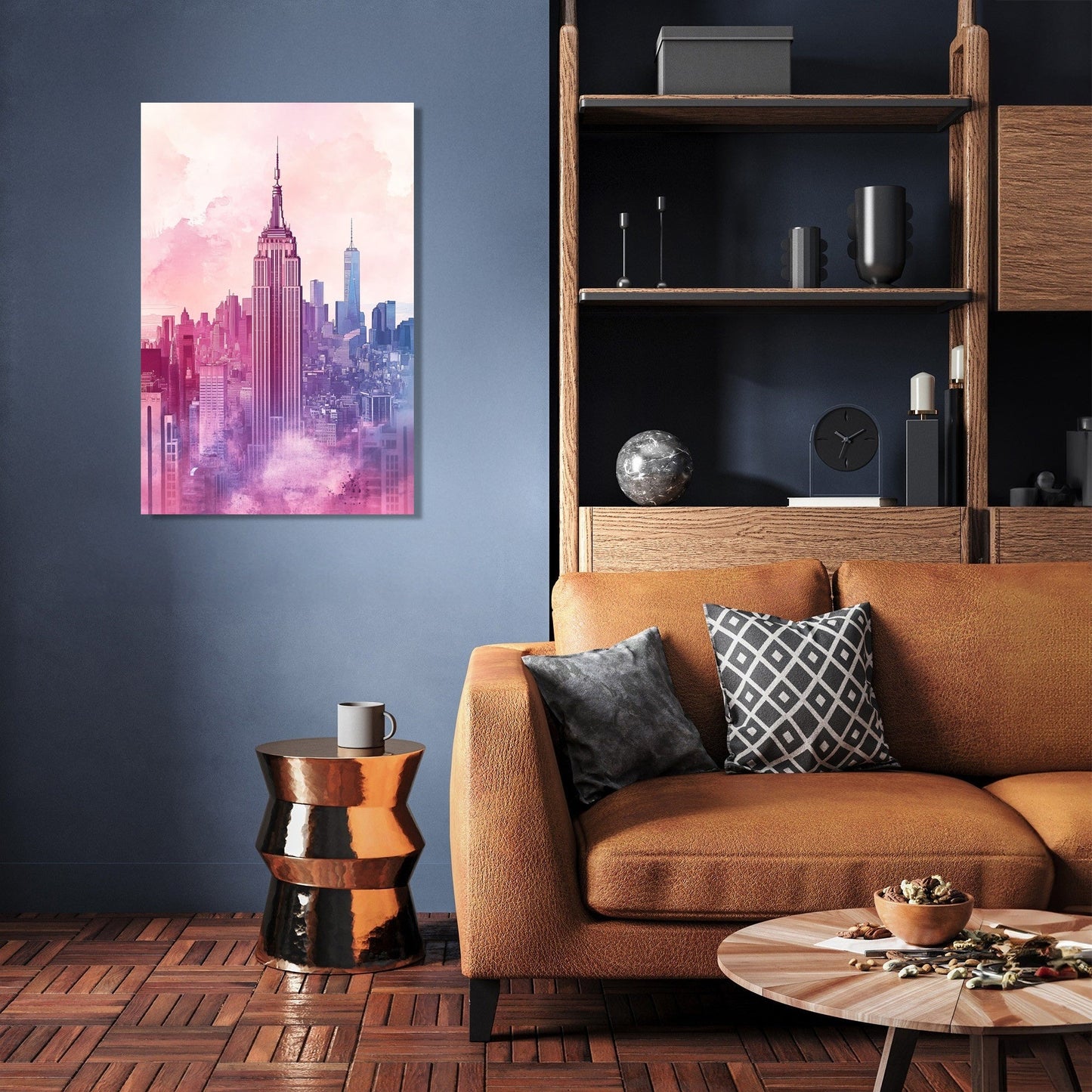 Golden Hour Over Empire State Canvas