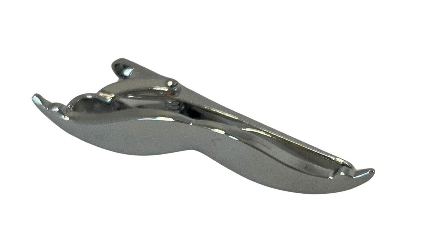 moustache design silver tie clip
