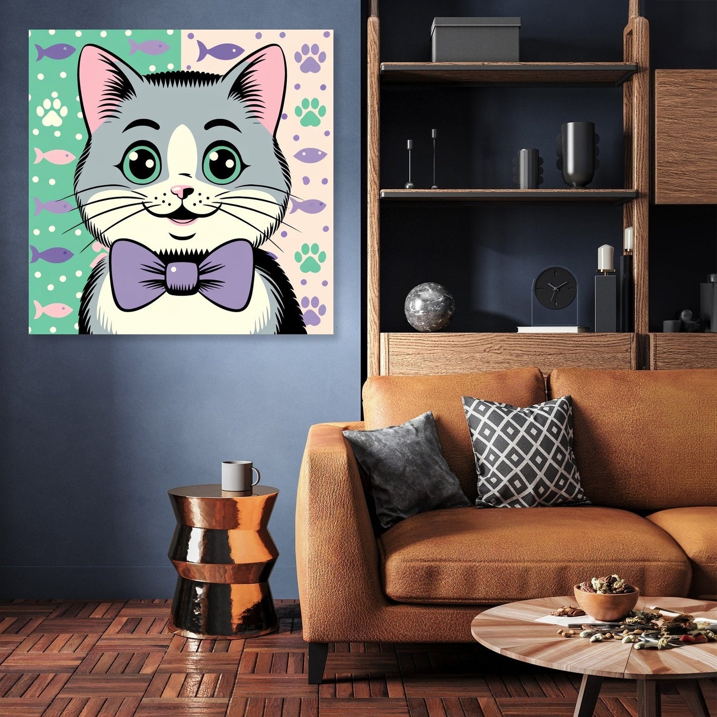 Whimsical Cat Canvas
