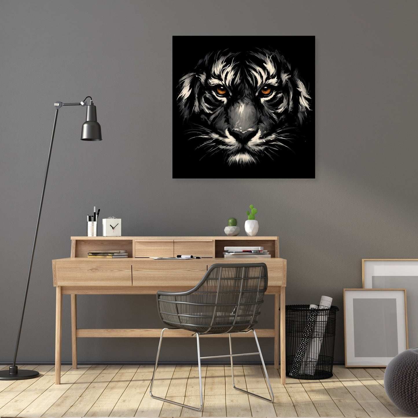 Dark Tiger Gaze Canvas