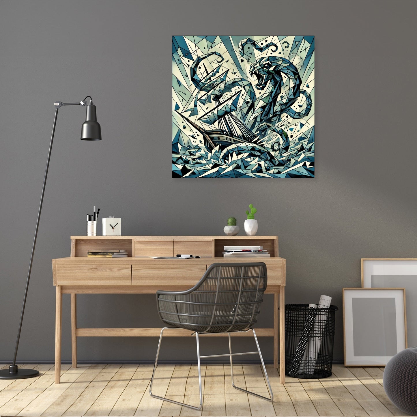Cubist Kraken Canvas