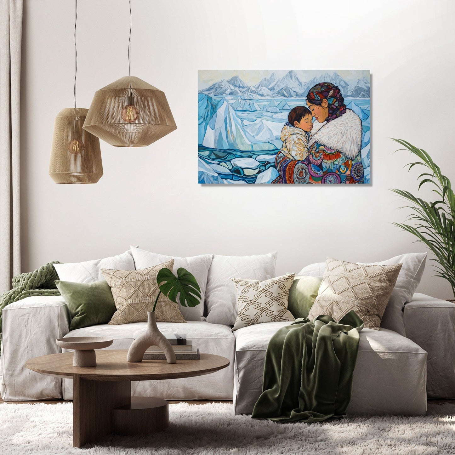 Inuit Maternal Embrace Canvas
