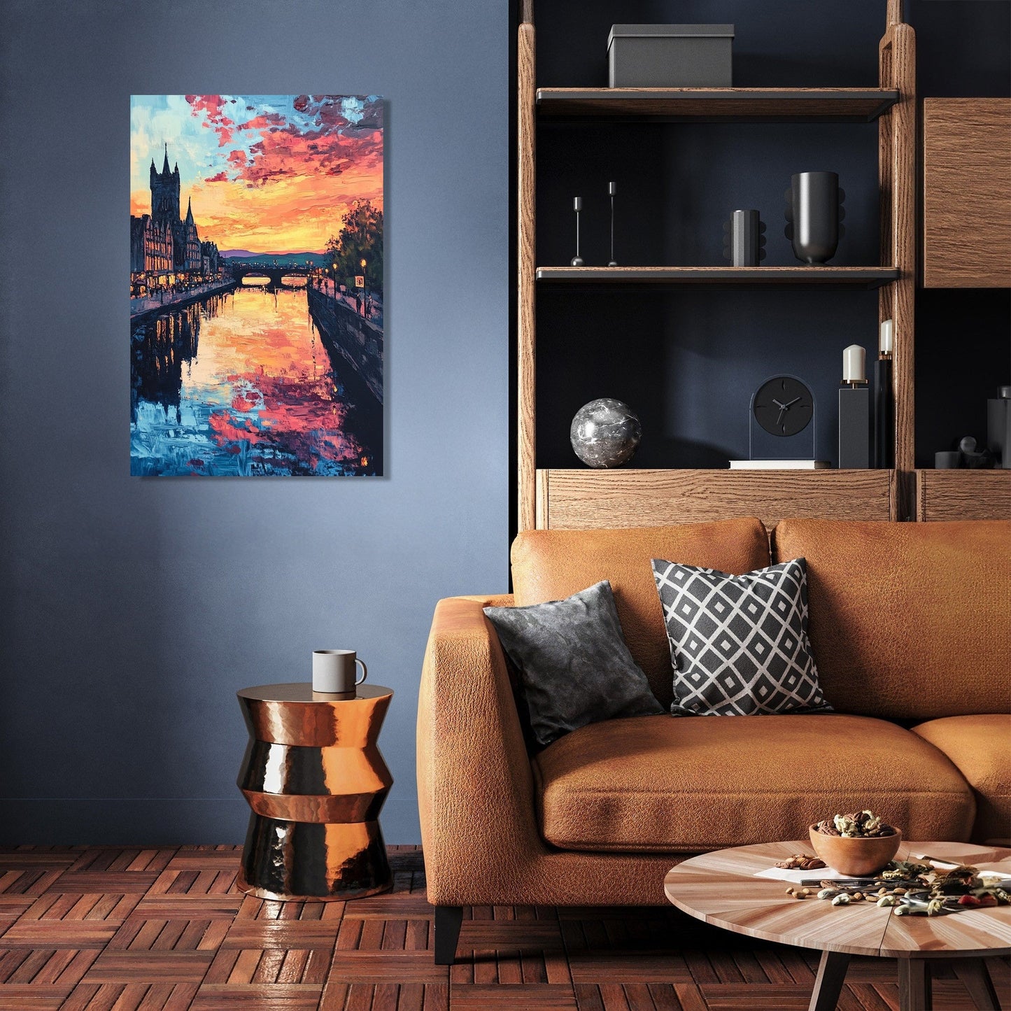 Nostalgic Sunset Over Inverness Canvas