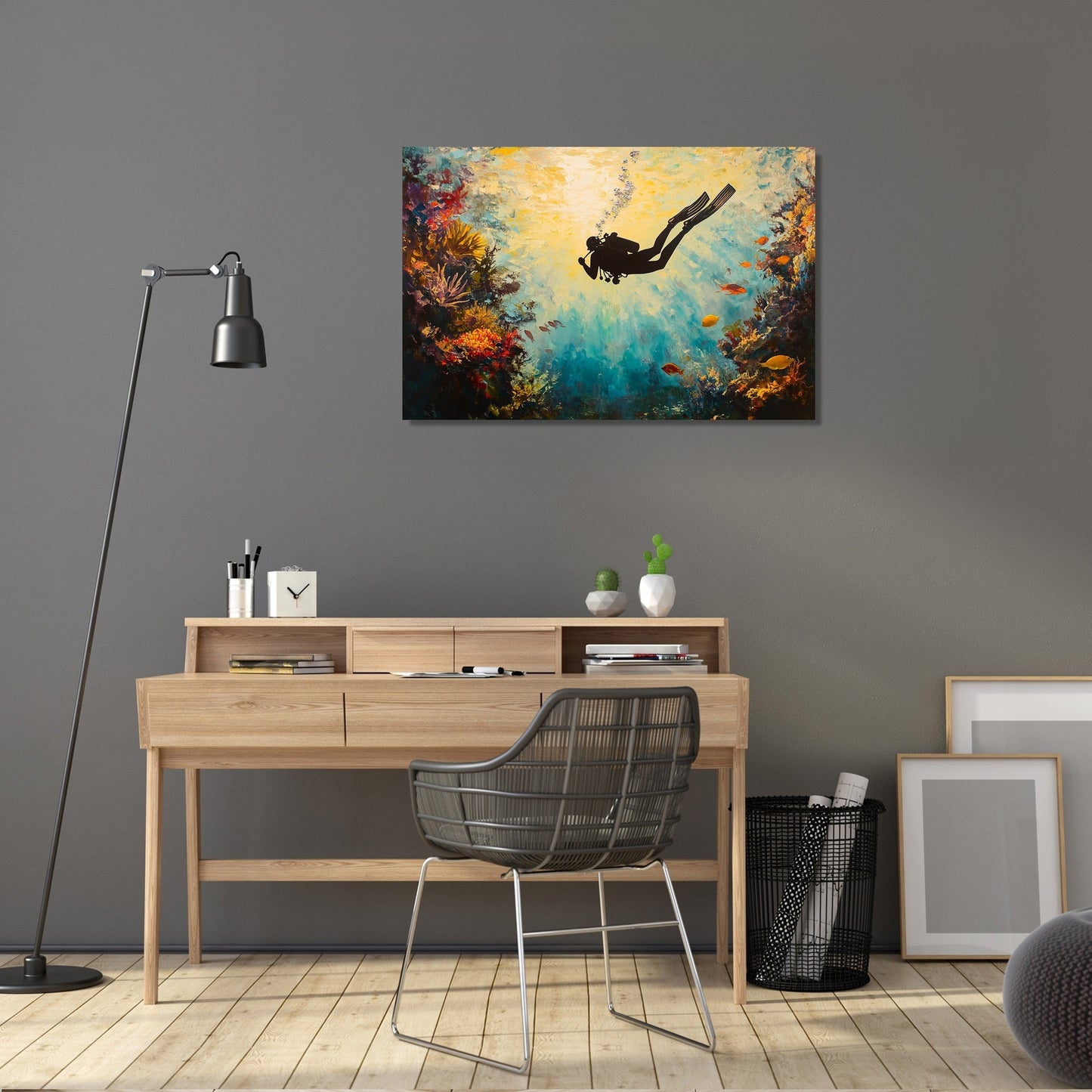 Sunrise Diver Canvas