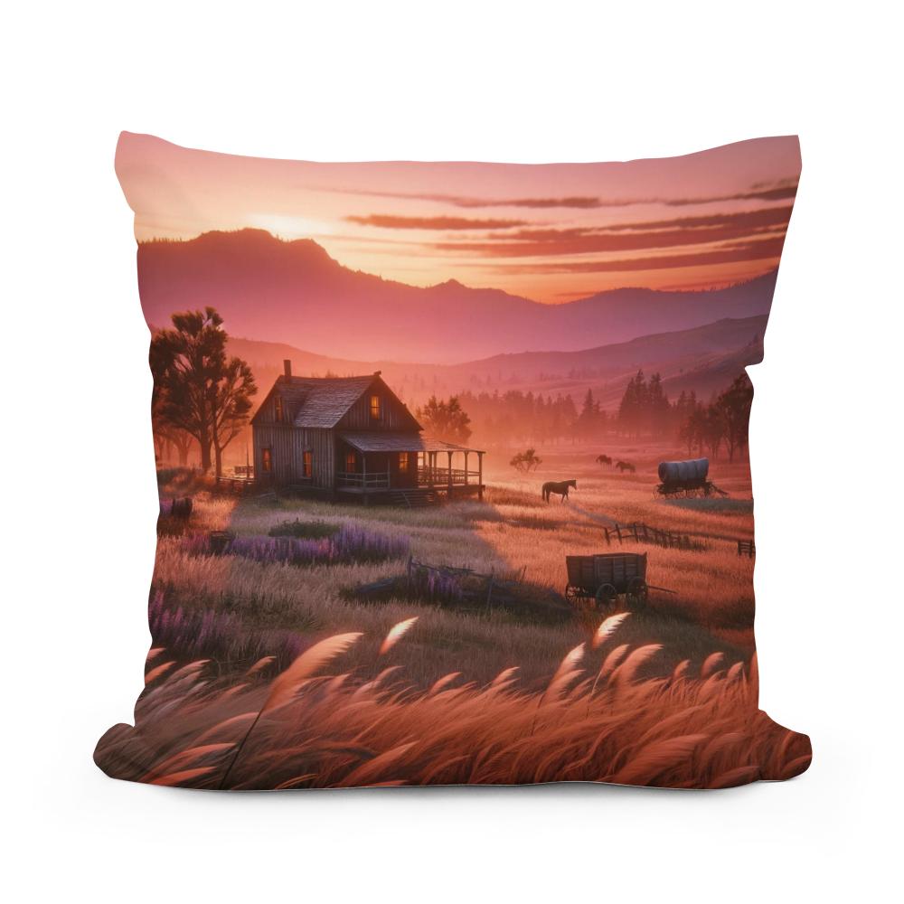 Prairie Solitude Cotton Cushion