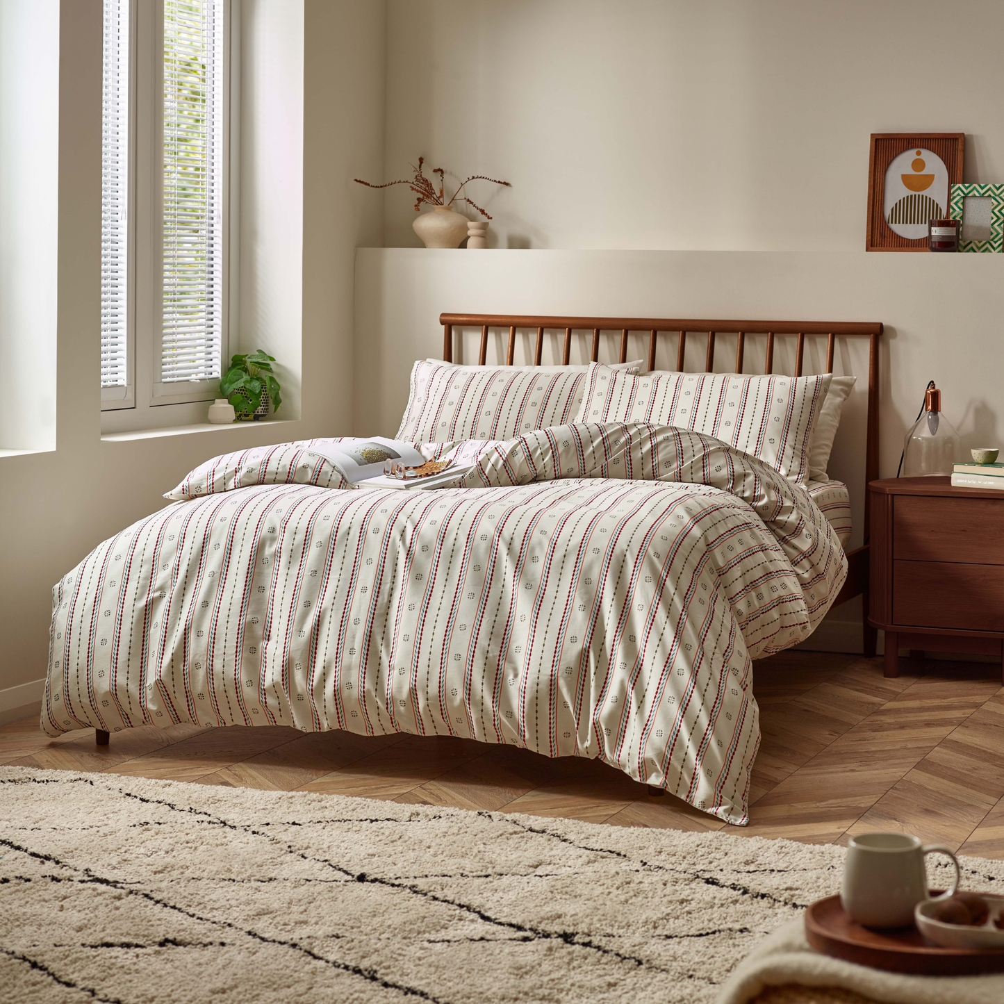 Ines Organic Cotton Duvet Cover Set – Brick