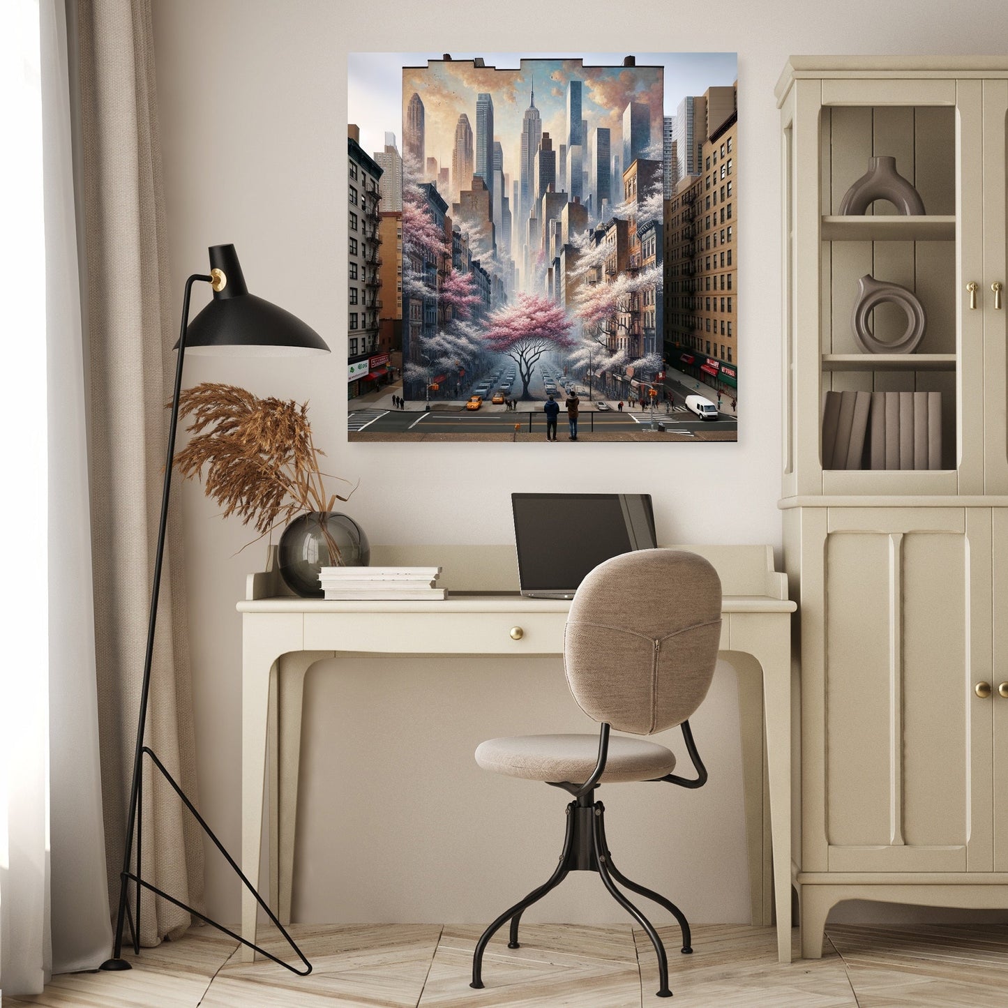 Skyline Blossoms Canvas