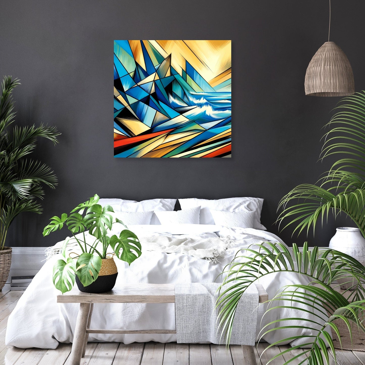 Cubist Waves Canvas