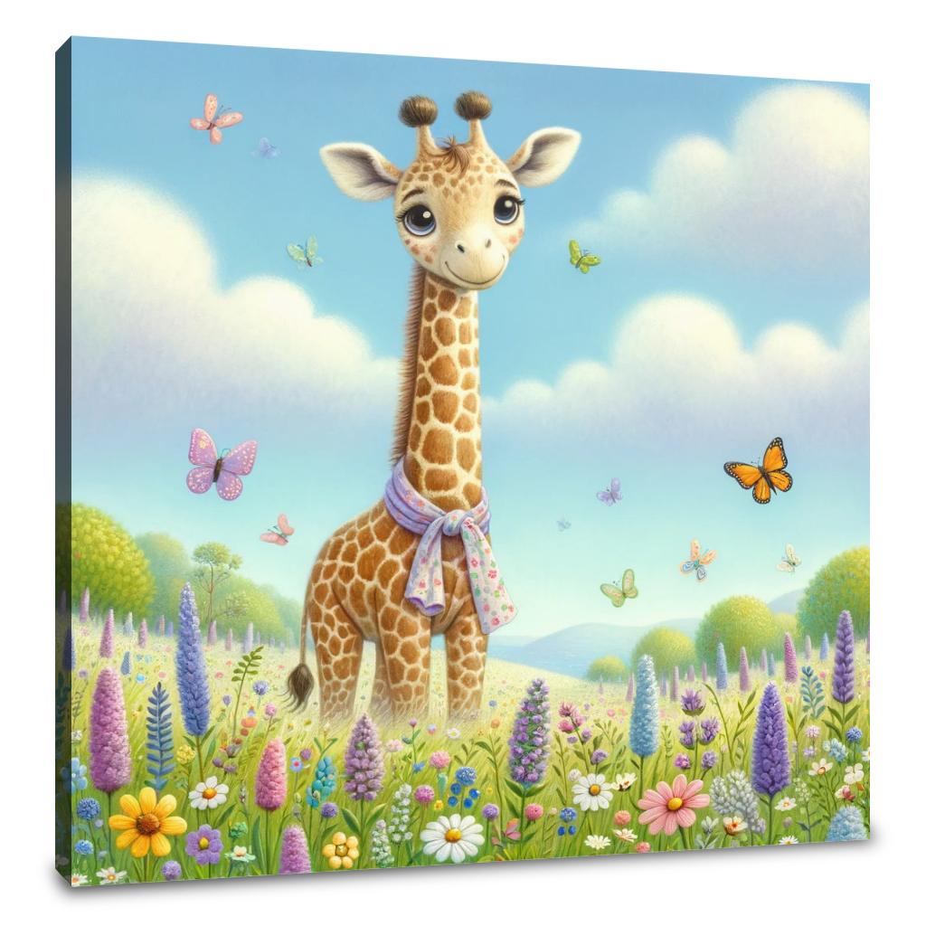 Giraffe Garden Canvas