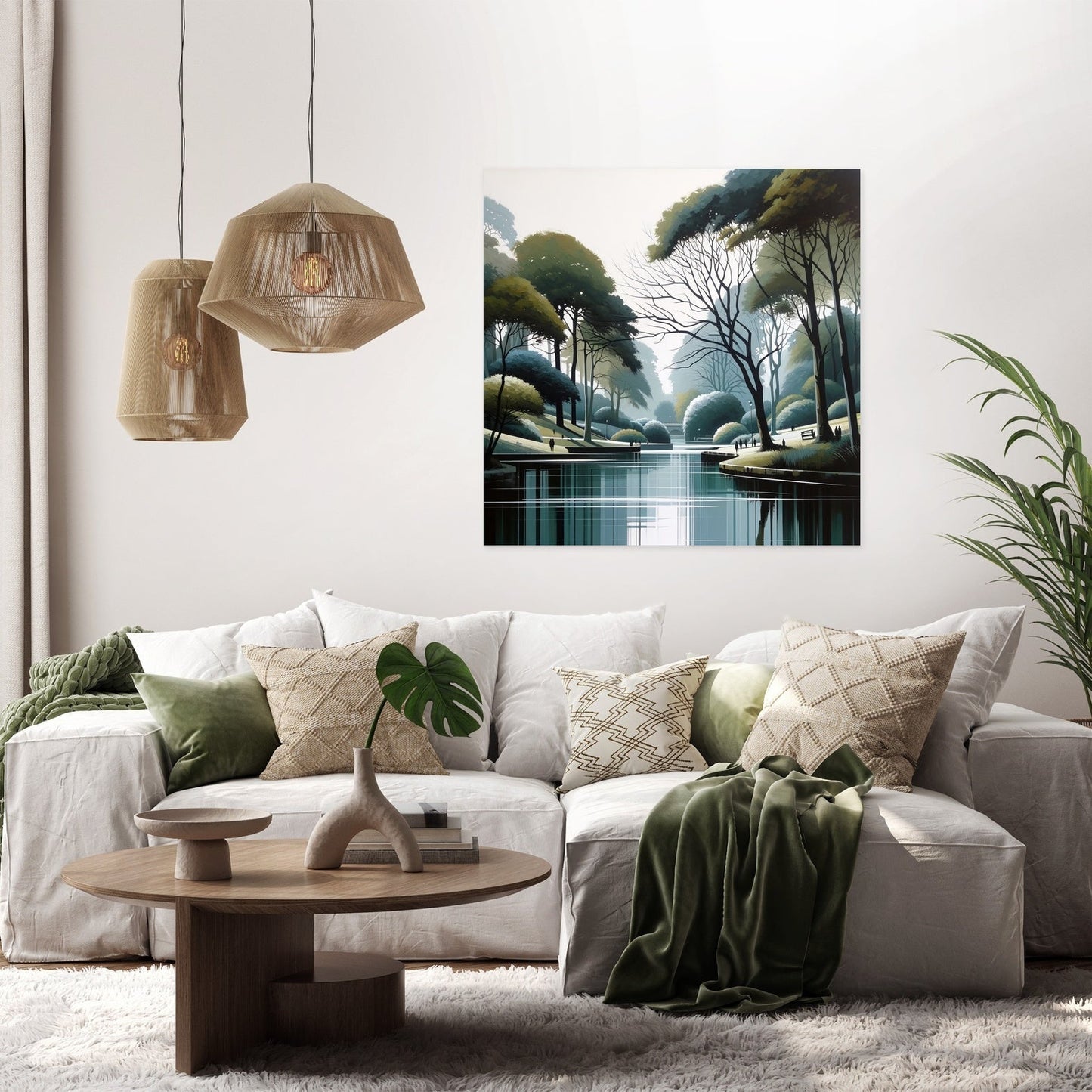 Newcastle Jesmond Dene Minimalist Calm Canvas