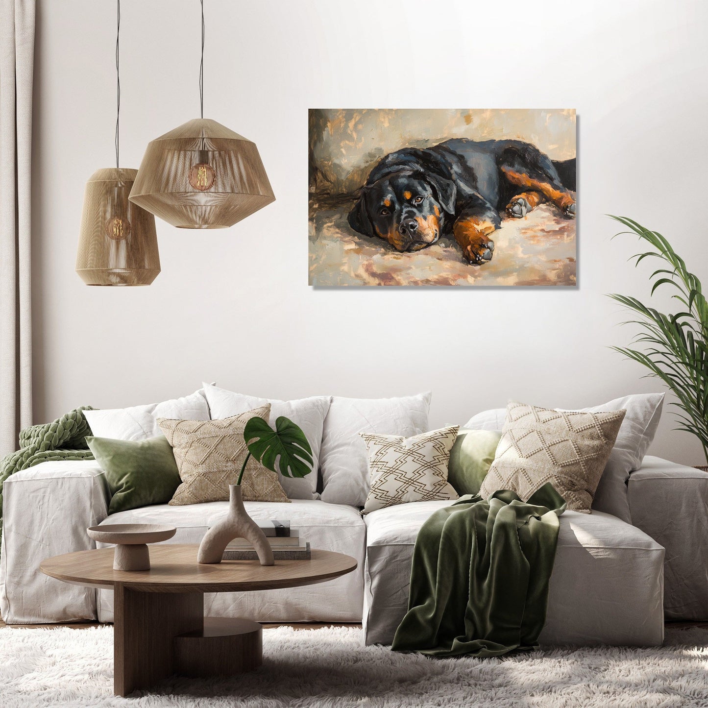 Rottweiler Rest Canvas