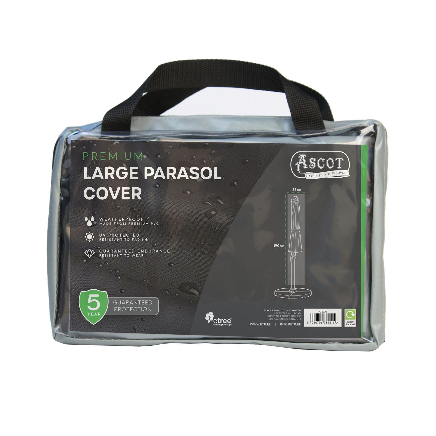 Premium Giant Parasol Cover - 35 (W) X 190 (H) cm