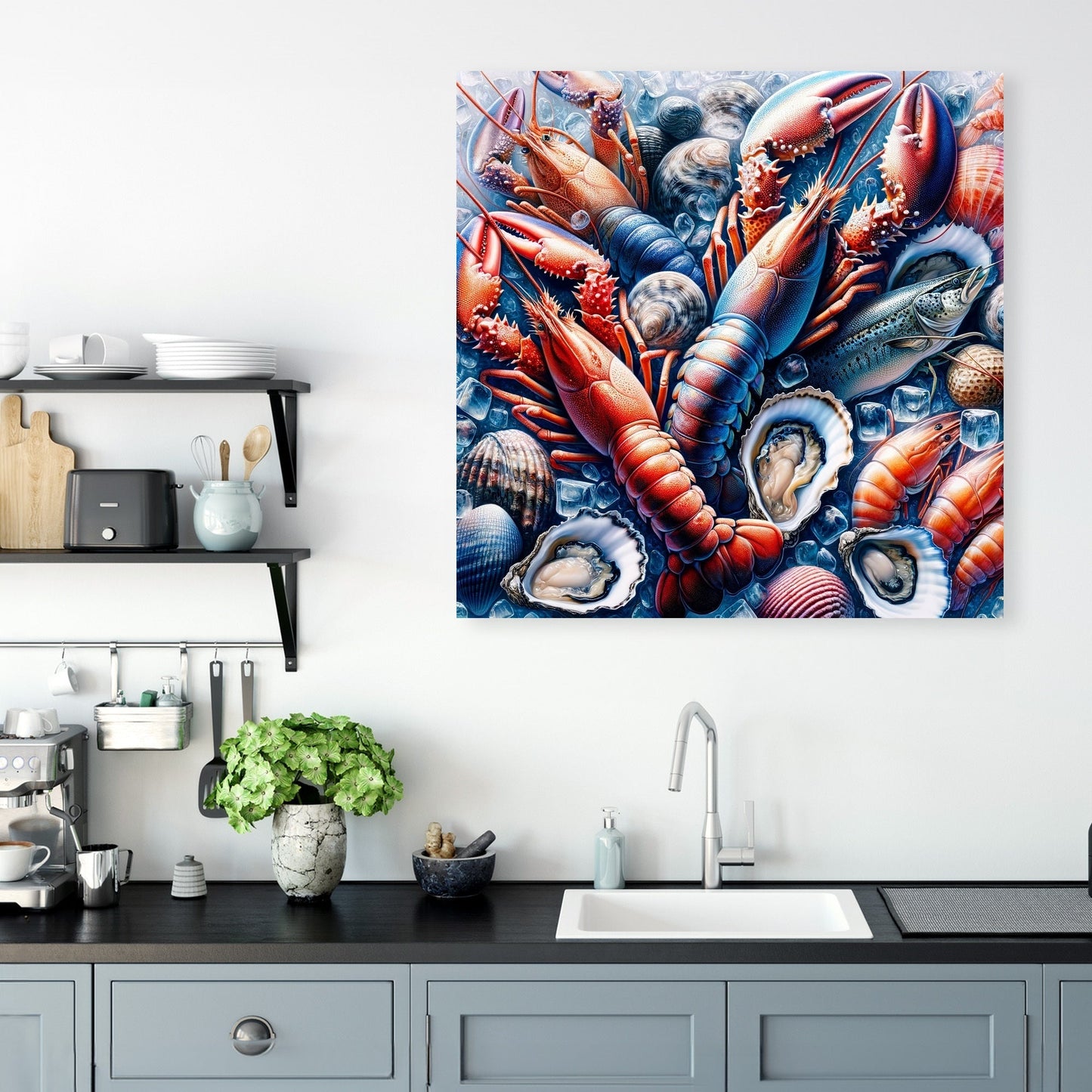 Seafood Elegance Canvas