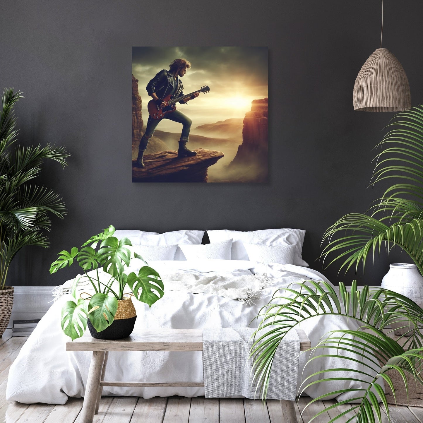 Rebel Guitarist Canvas