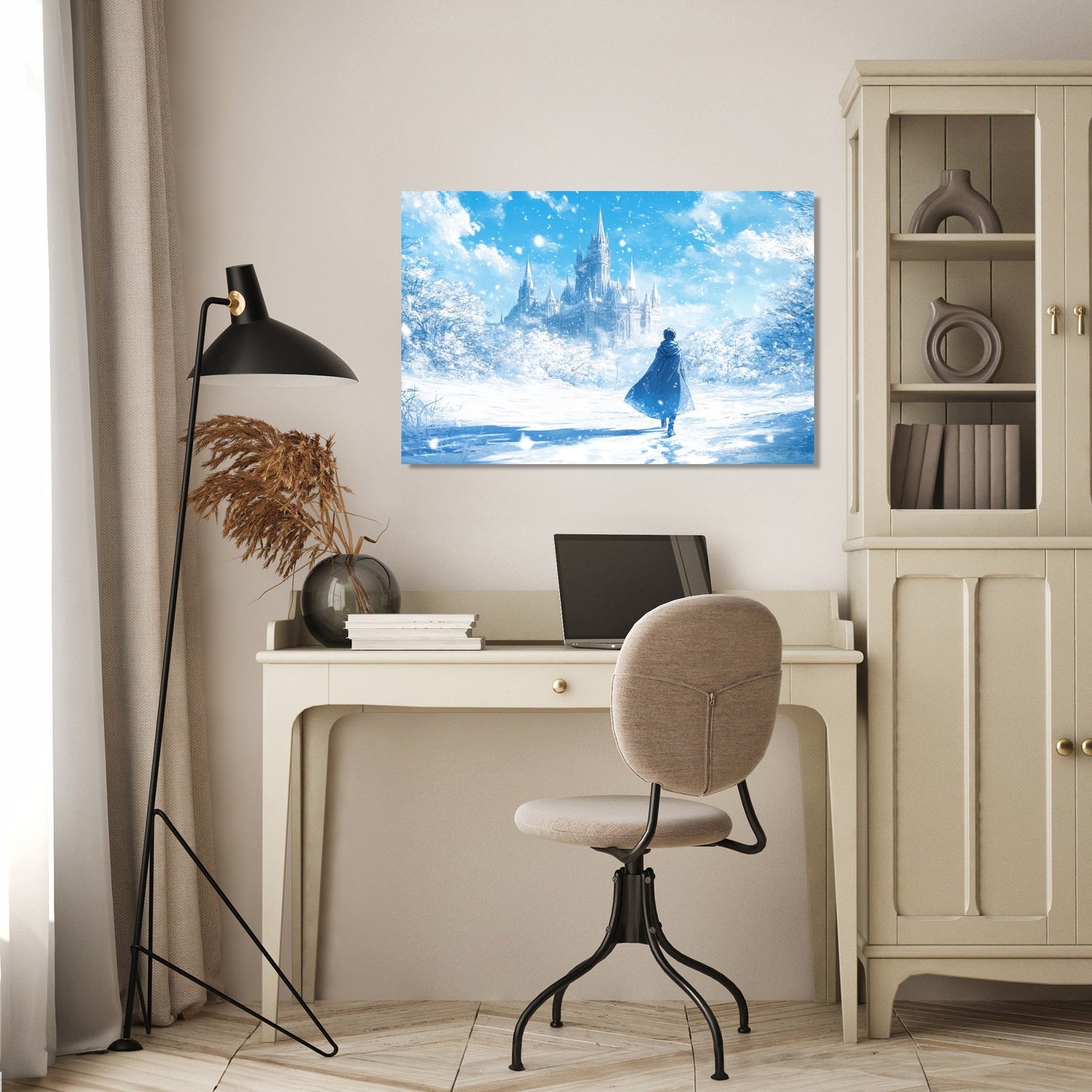 Cloaked Journey Castle Canvas
