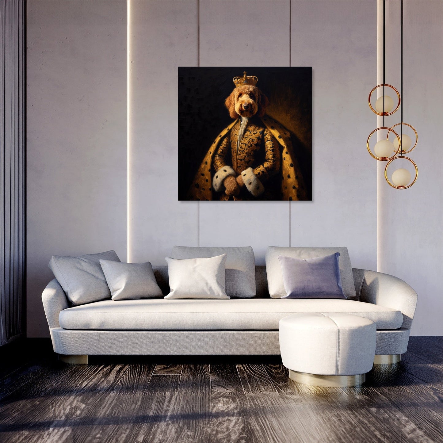 Regal Labradoodle Nostalgia Canvas