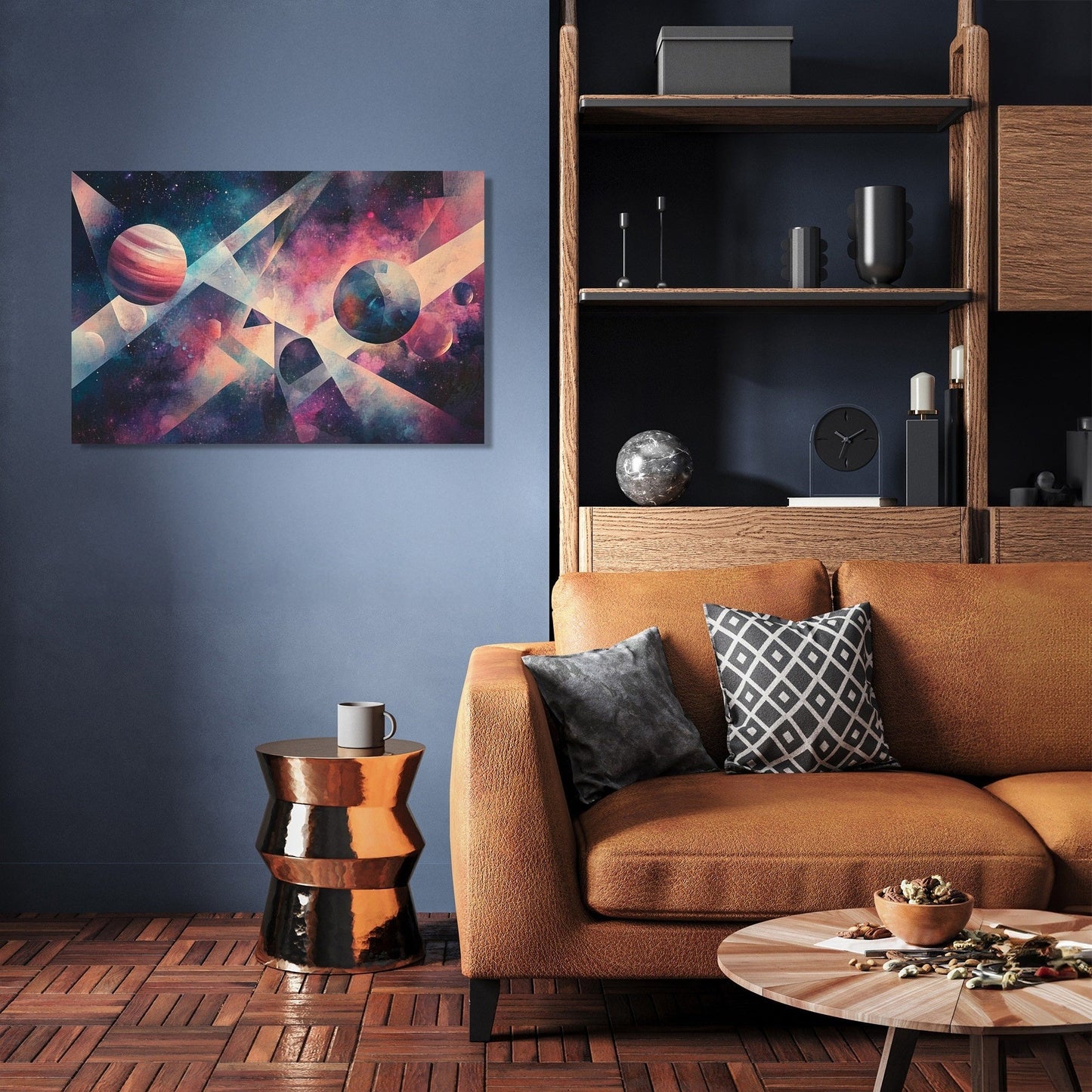 Geometric Cosmos Harmony Canvas