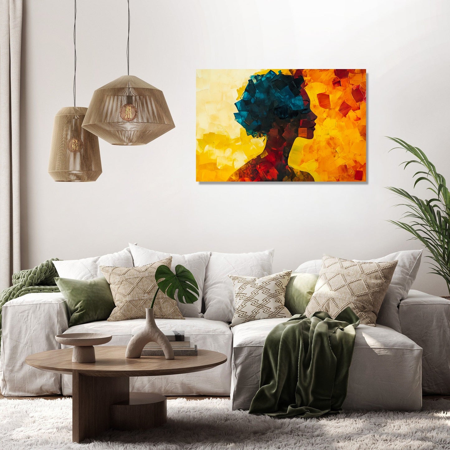Geometric Silhouette Canvas