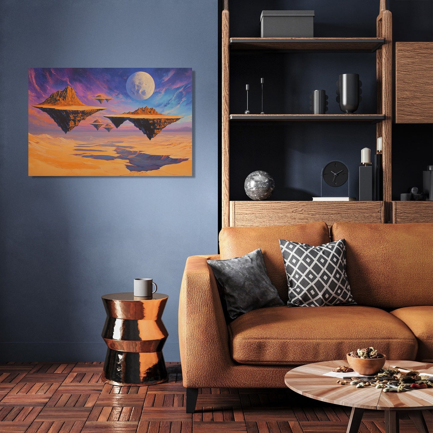 Floating Desert Moon Canvas
