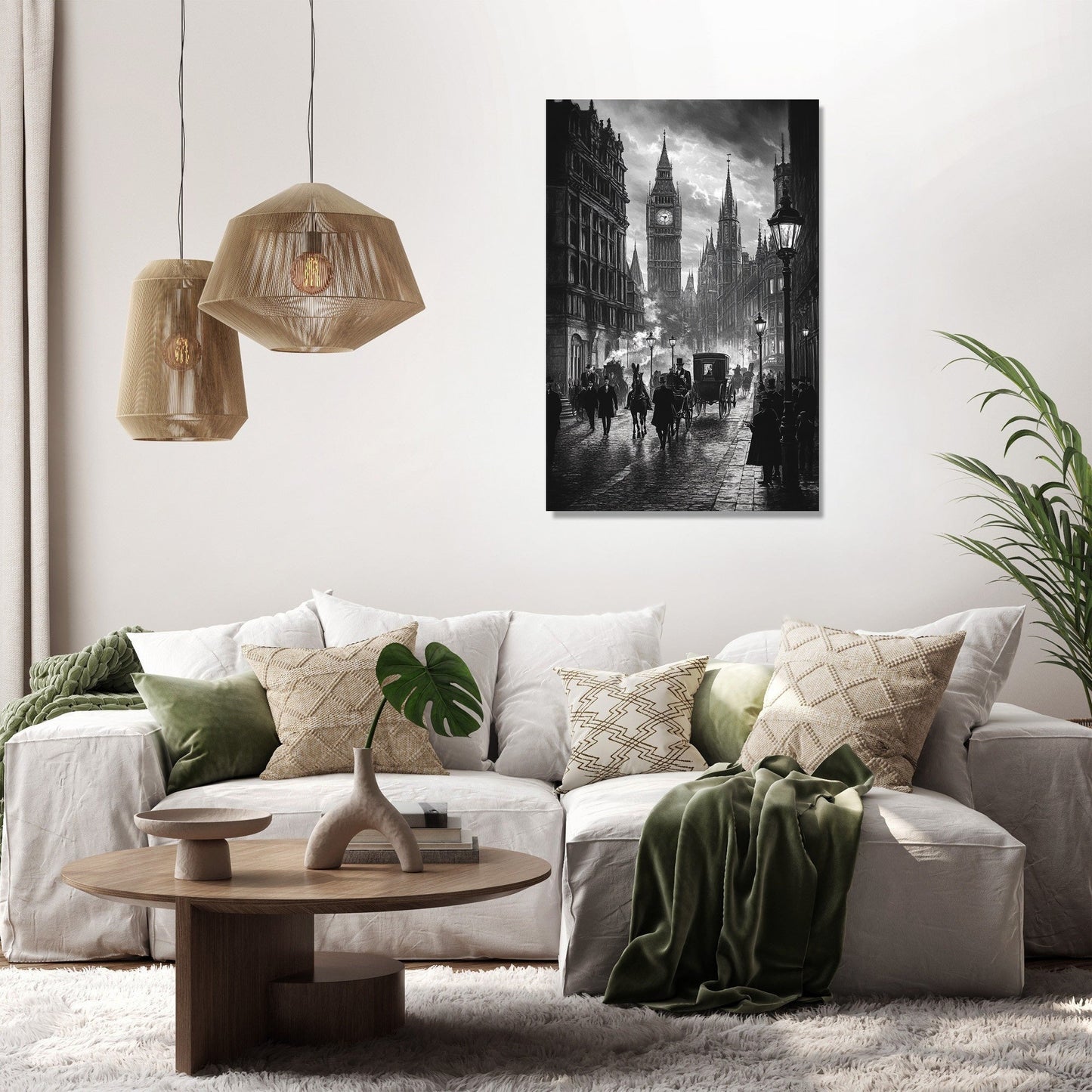 Victorian Street Elegance Canvas