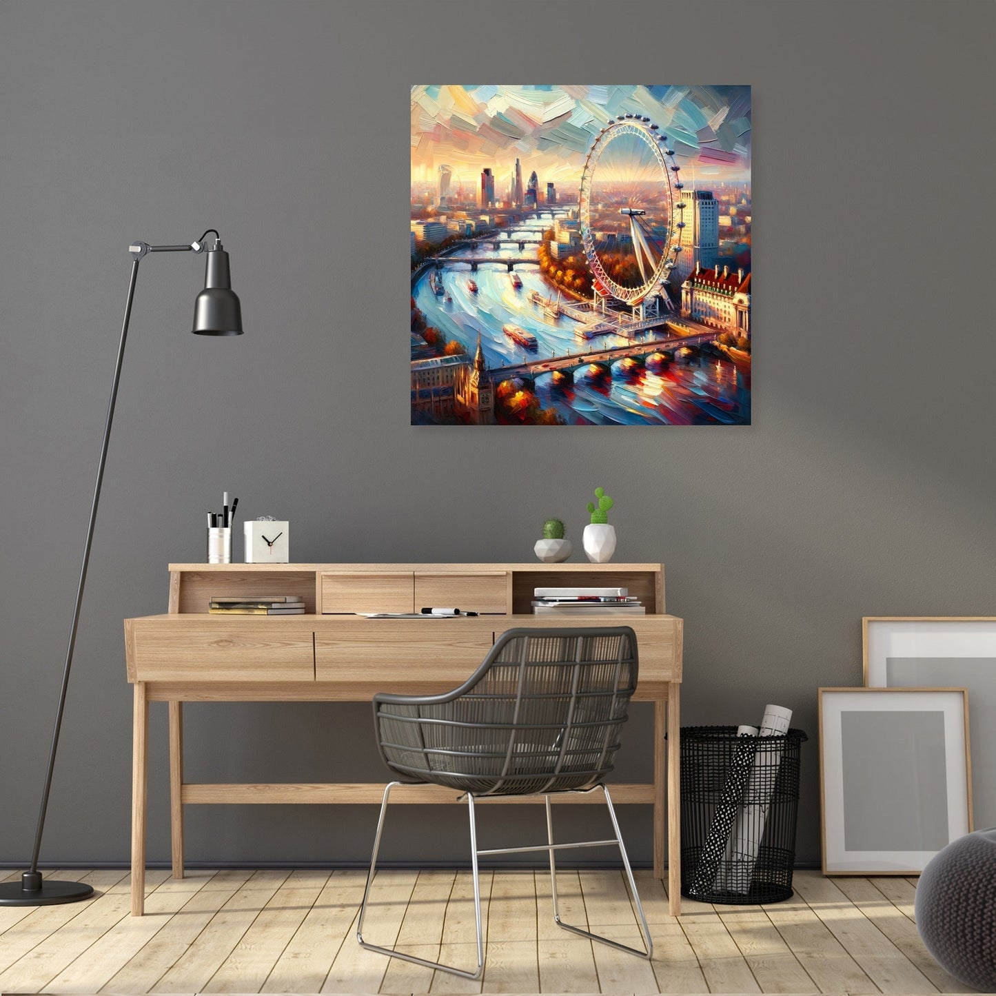 London Eye Impressionist Vista Canvas