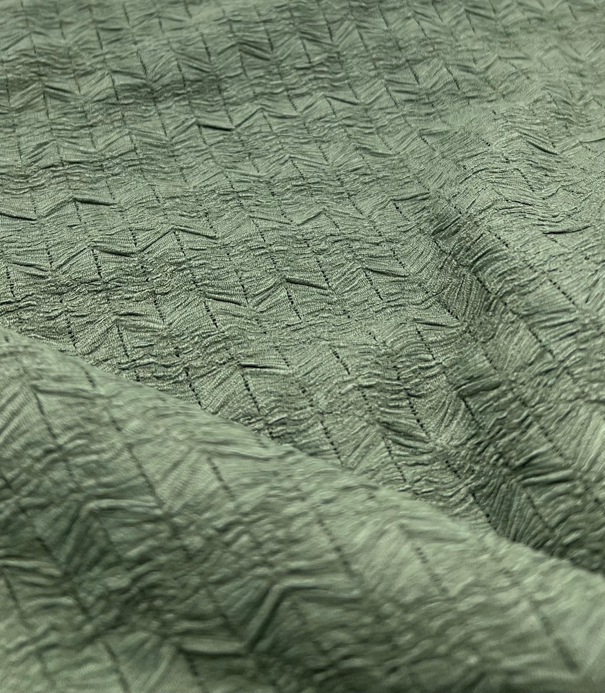 Khaki Green Textured 2 Way Stretch Fabric