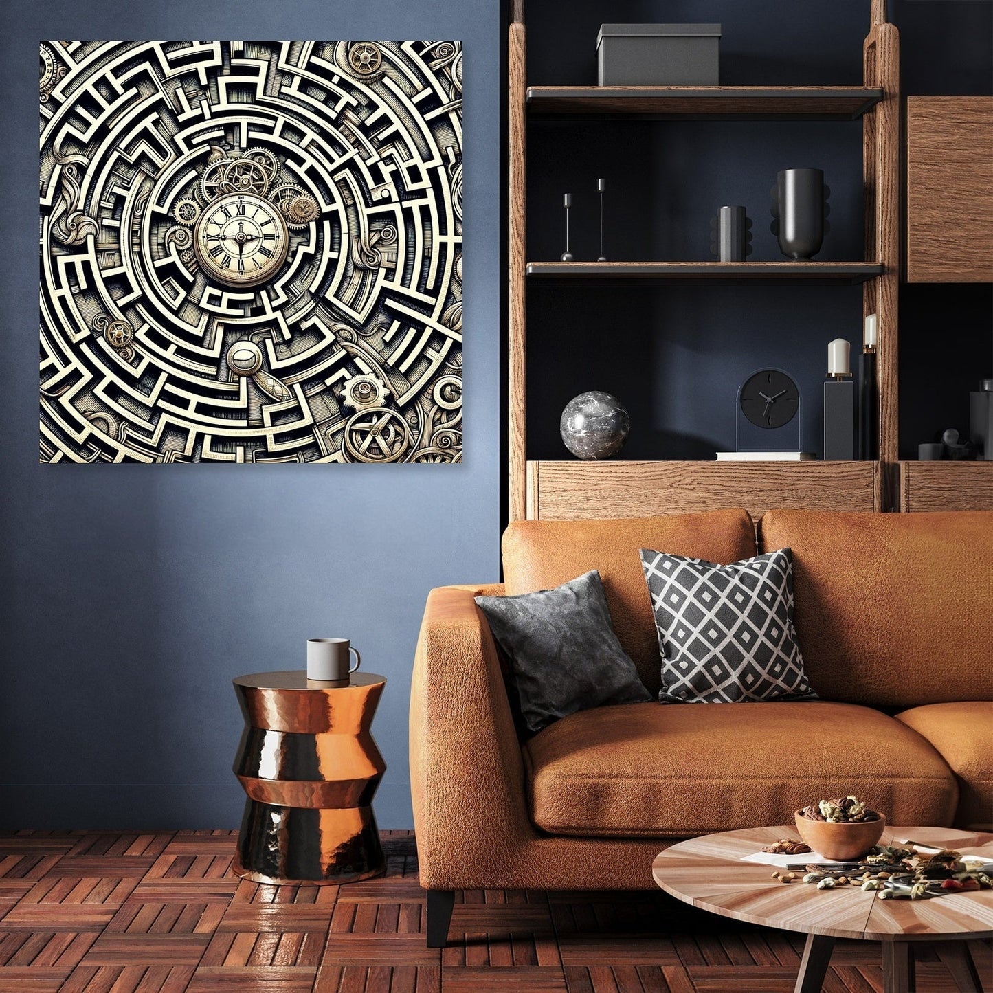 Temporal Labyrinth Elegance Canvas