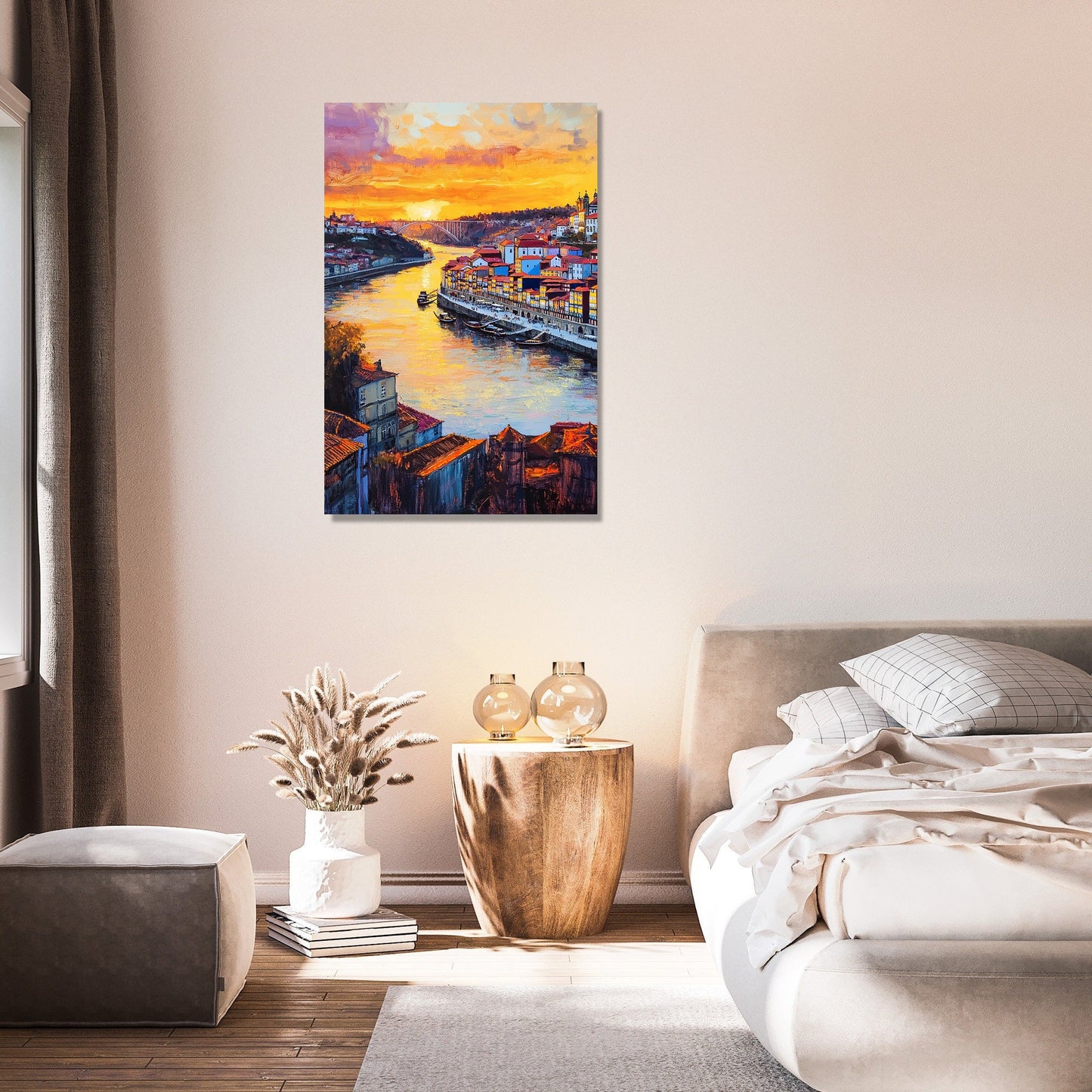 Porto Sunset Reflections Canvas