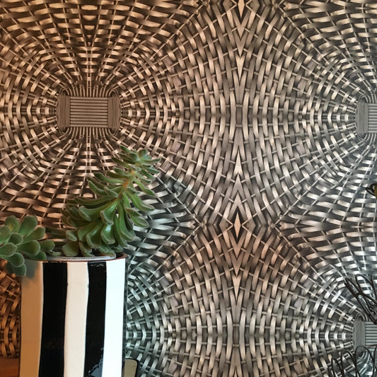Woven Metal Basket Wallpaper