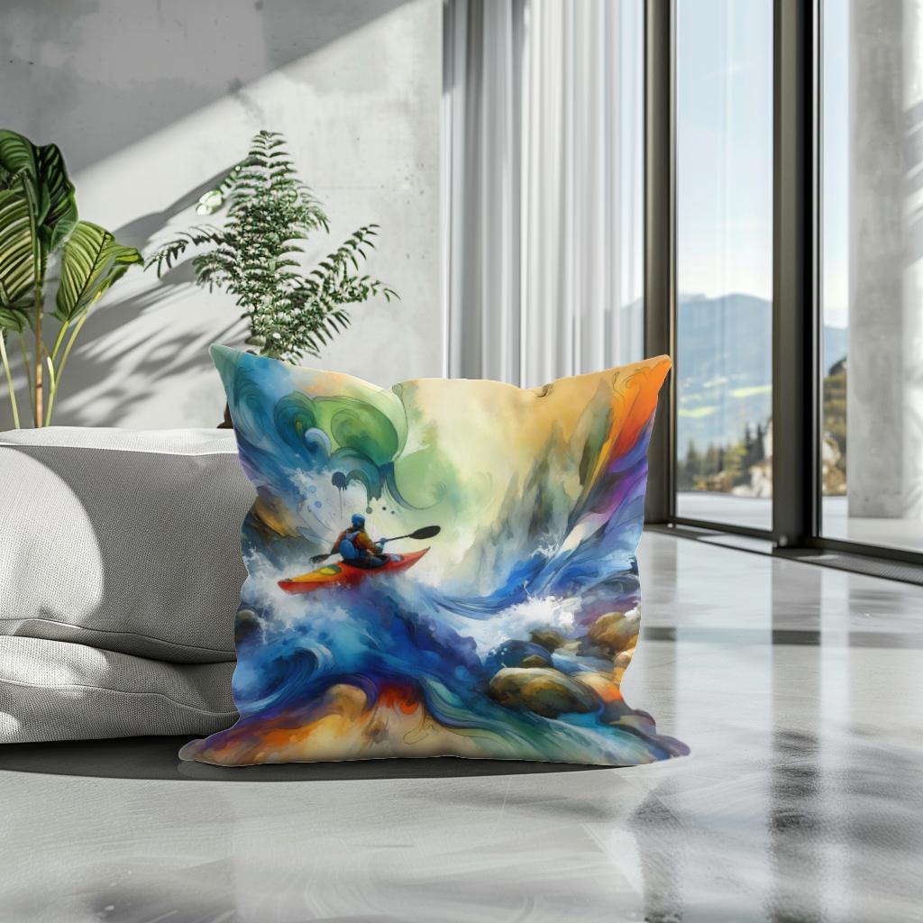 Rapids Rhapsody Cotton Cushion