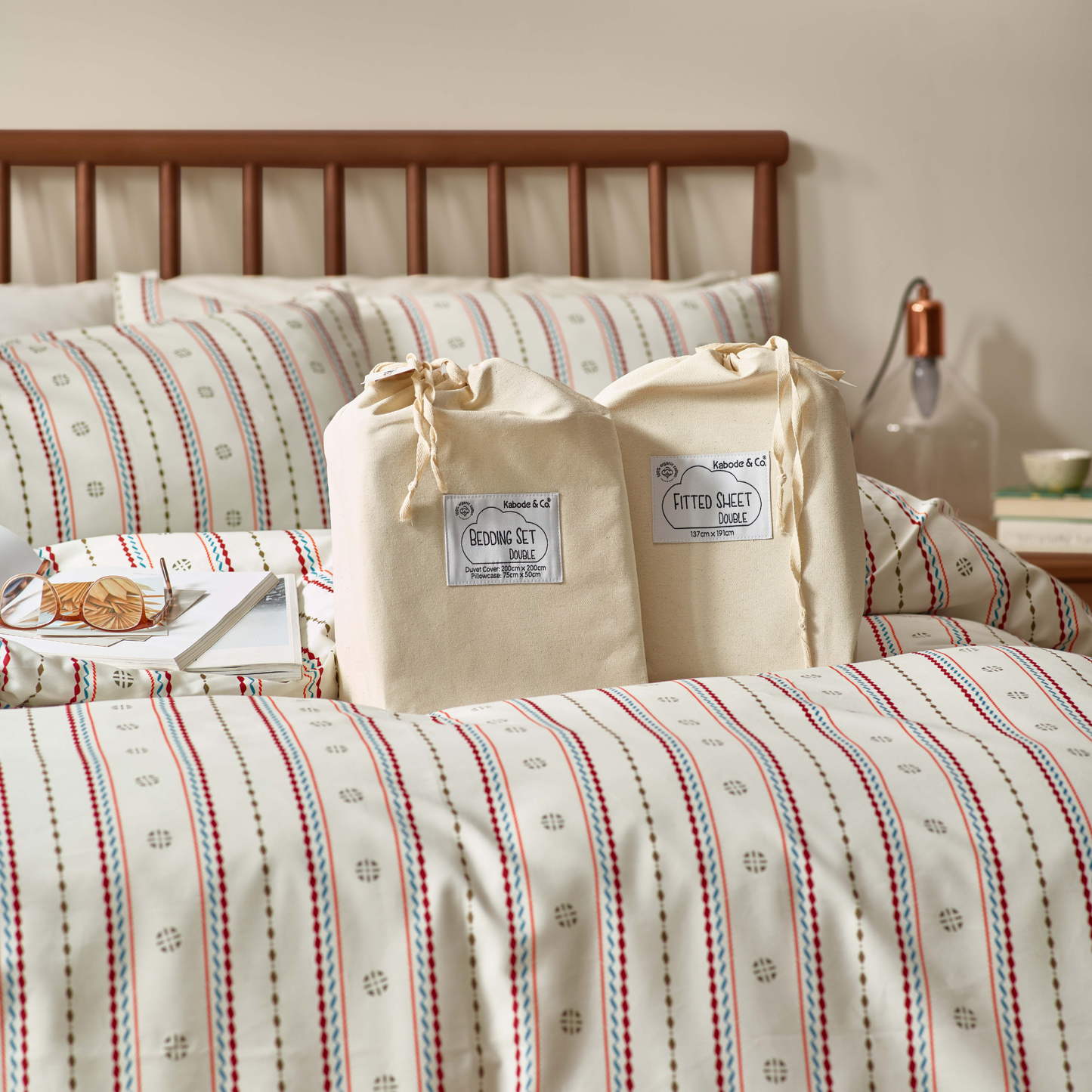 Ines Organic Cotton Fitted Sheet – Brick