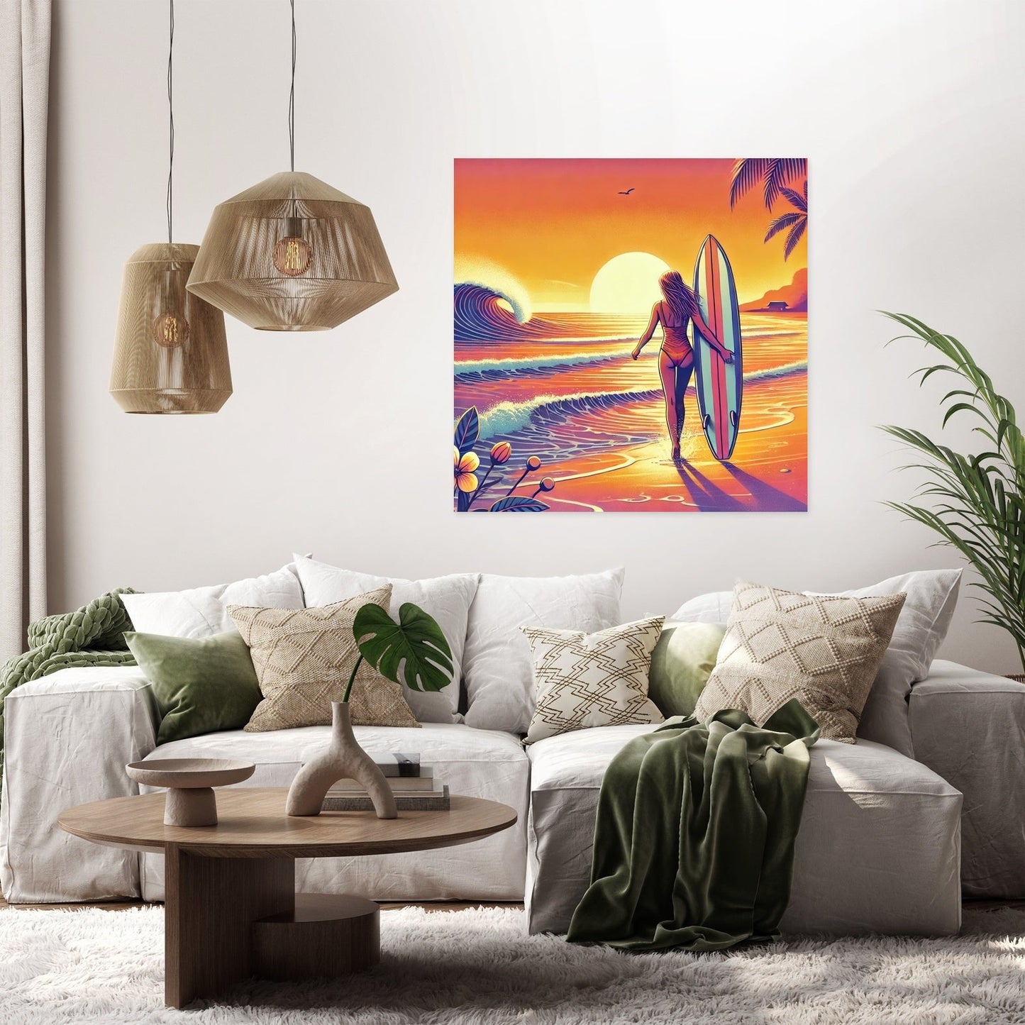 Sunset Surf Canvas