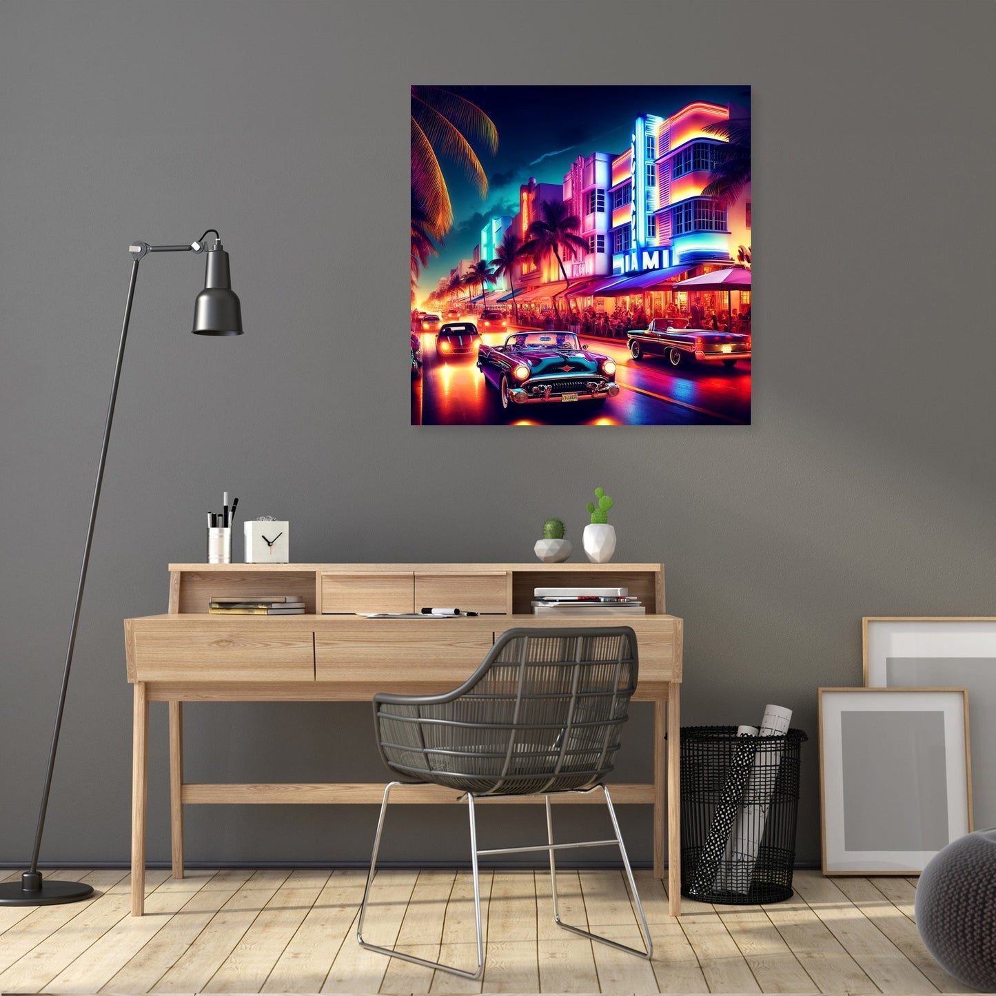 Miami Neon Majesty Canvas